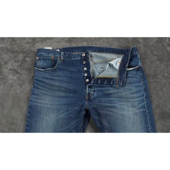 Levi's 501 Premium Denim Jeans Size 40‎ x 30 High Waist Button Fly Straight Leg - Picture 3 of 16